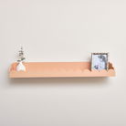 Large Peach Scalloped Wall Storage Shelf - 90cm