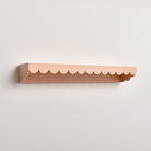 Large Peach Scalloped Wall Storage Shelf - 90cm