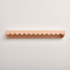 Large Peach Scalloped Wall Storage Shelf - 90cm