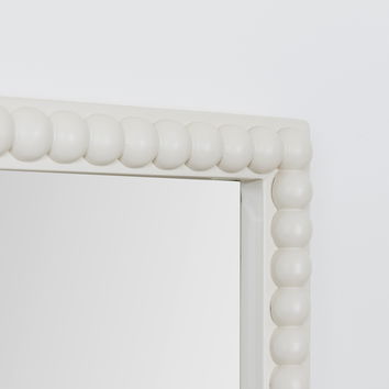 Large Rectangle Taupe Bobbin Bobble Wall Mirror 168cm x 54cm