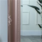 Large Rose Gold Pink Ornate Wall/Floor Mirror 78cm x 158cm