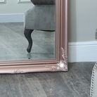 Large Rose Gold Pink Ornate Wall/Floor Mirror 78cm x 158cm