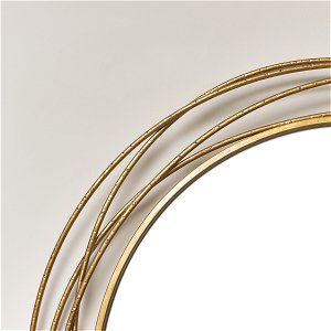 Large Round Gold Mirror 88cm x 85cm