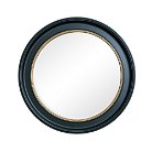 Large Round Black & Gold Wall Mirror - 80cm x 80cm