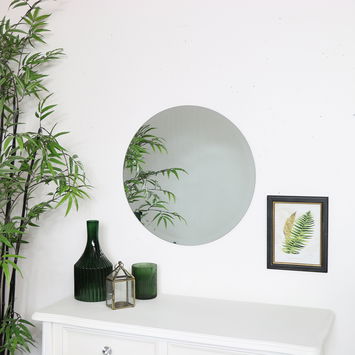 Large Round Frameless Mirror 70cm x 70cm