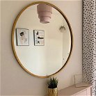 Large Round Gold Framed Wall Mirror 80cm x 80cm