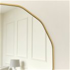 Large Round Gold Scalloped Wall Mirror 90cm x 90cm 