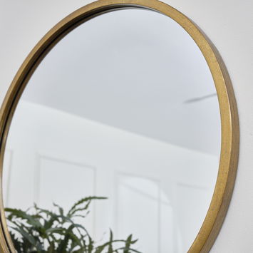 Large Round Gold Wall Mirror 50cm x 50cm