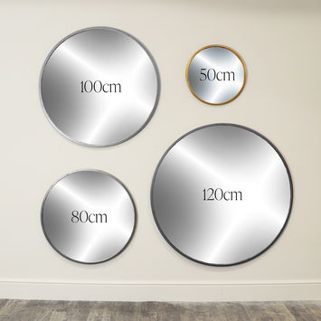 Large Round Gold Wall Mirror 50cm x 50cm