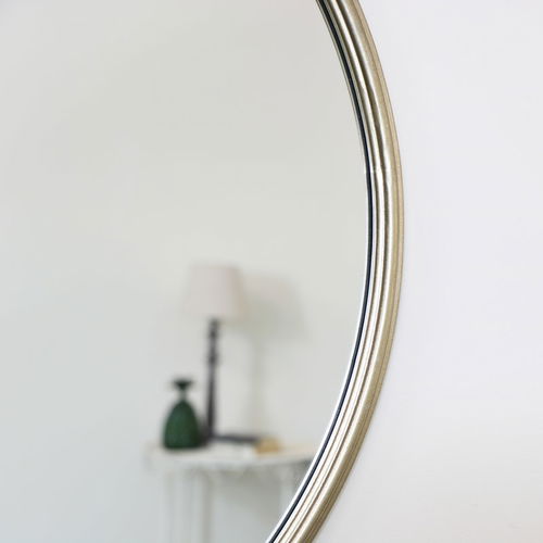 Large Round Champagne Gold Wall Mirror 70cm x 70cm