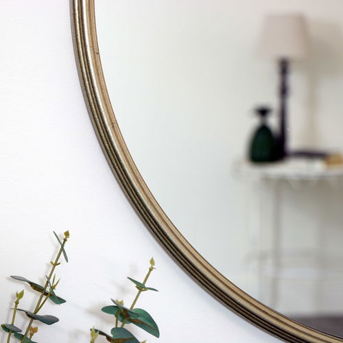 Large Round Champagne Gold Wall Mirror 70cm x 70cm