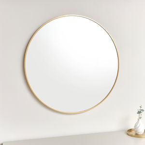 Large Round Gold Wall Mirror - 80cm x 80cm