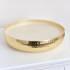 Large Round Hammered Gold 8 Wick Scented Candle - 27cm