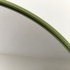 Large Round Olive Green Thin Framed Wall Mirror 80cm x 80cm