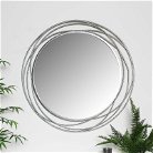 Large Round Silver Swirl Mirror 92cm x 92cm