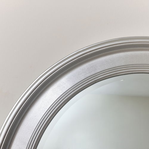 Large Round Silver Vintage Wall Mirror 80cm x 80cm