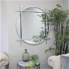 Large Round Silver Wall Mirror 97cm x 97cm 