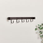 Large Rustic Iron Wall Hook Storage Rack 