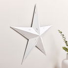 Large Rustic White Metal Wall Star 