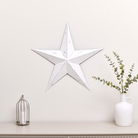 Large Rustic White Metal Wall Star 