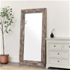 Large Rustic Wooden Wall/Leaner Mirror 158cm x 78cm 