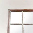Large Rustic Wooden Window Wall Mirror 140cm x 100cm
