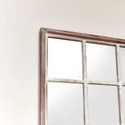 Large Rustic Wooden Window Wall Mirror 140cm x 100cm