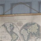 Large Rustic World Map Hanging Canvas Print 106CM x 73CM