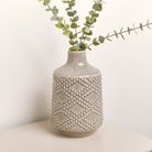 Large Sage Grey Ceramic Bobble Vase - 29cm