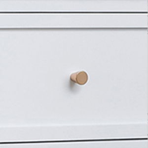 Large Scalloped 3 Drawer Chest of Drawers & Pair of Bedside Tables - Staunton White Range