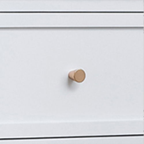 Large Scalloped 3 Drawer Chest of Drawers & Pair of Bedside Tables - Staunton White Range
