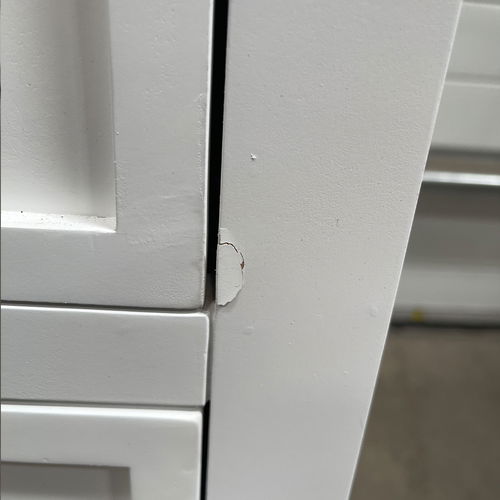Large Scalloped 3 Drawer Chest of Drawers - Staunton White Range - Damaged Seconds