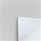 Large Silver Curved Framed Wall / Leaner Mirror 160cm x 80cm
