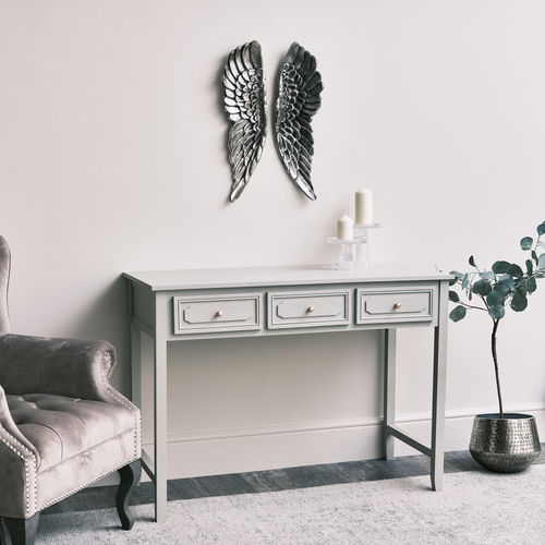 Large Silver Wall Mounted Angel Wings 