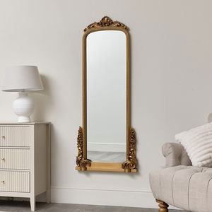 Large Tall Arch Antique Gold Ornate Mirror - 150cm x 60cm