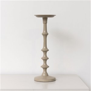 Large Taupe Candle Holder - 36cm