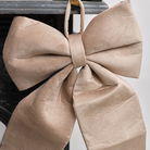 Large Taupe Velvet Christmas Bow - 30cm x 45cm