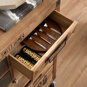 Large Vintage Wooden & Silver Wine Cabinet Large Vintage Wooden & Silver Wine Cabinet