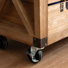 Large Vintage Wooden & Silver Wine Cabinet