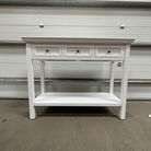 Large White 3 Drawer Sideboard Console Table - Daventry White Range