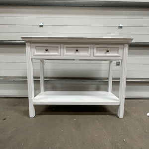 Large White 3 Drawer Sideboard Console Table - Daventry White Range - Damaged Seconds