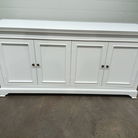 Large White 4 Door Sideboard - Daventry White Range - Damaged Second