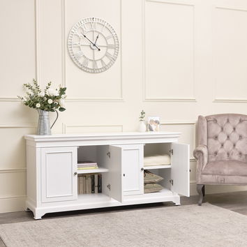 Large White 4 Door Sideboard - Daventry White Range