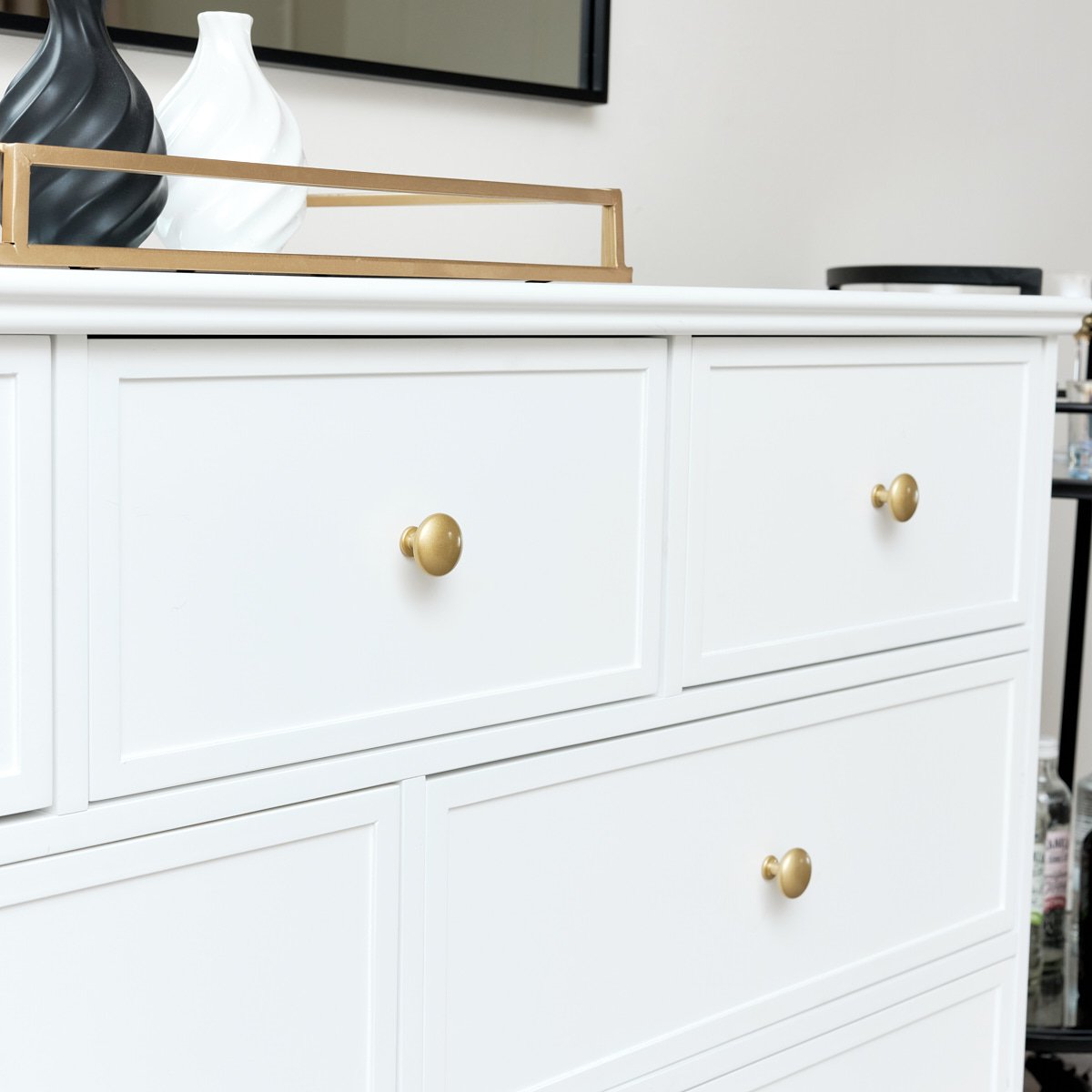 Large 7 Drawer Chest of Drawers - Aisby White Range