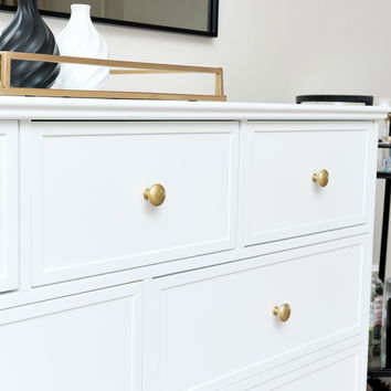 Large White 7 Drawer Chest of Drawers - Aisby White Range