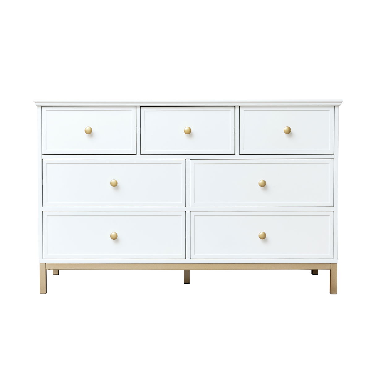 Large 7 Drawer Chest of Drawers Aisby White Range