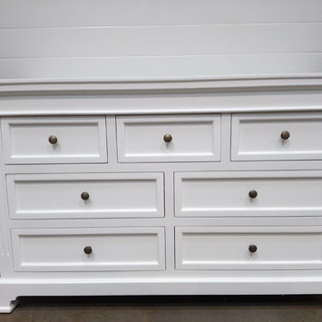 Large White 7 Drawer Chest of Drawers - Daventry White Range