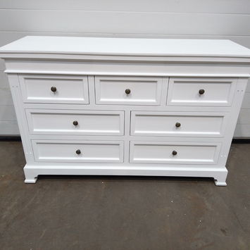 Large White 7 Drawer Chest of Drawers - Daventry White Range