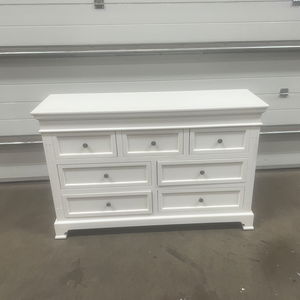 Large White 7 Drawer Chest of Drawers - Daventry White Range - Damaged Second