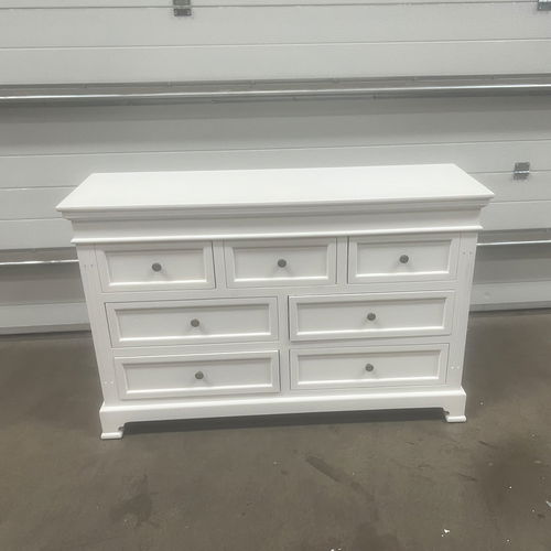 Large White 7 Drawer Chest of Drawers - Daventry White Range - Damaged Second